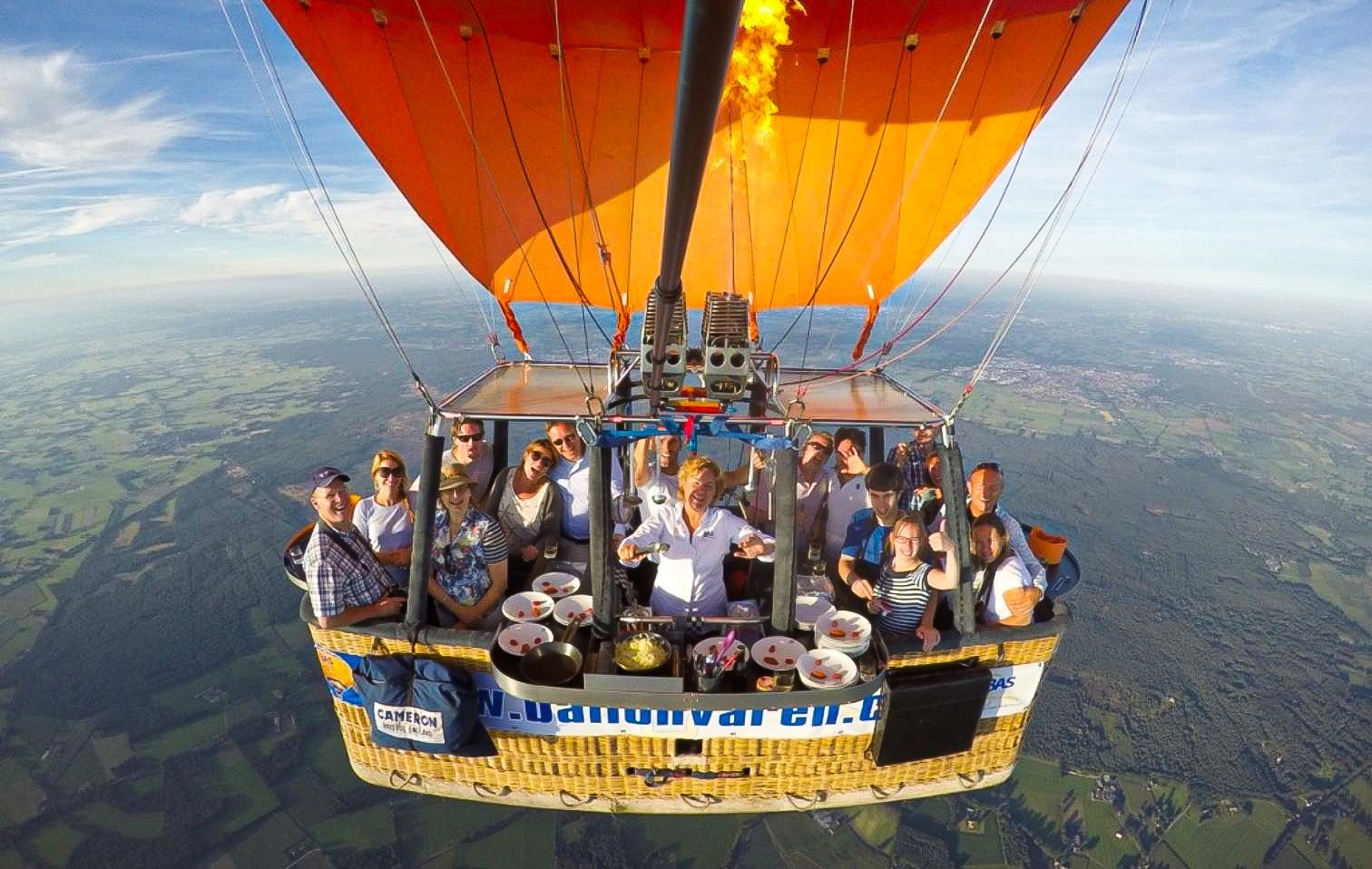 Hot air on sale balloon dinner