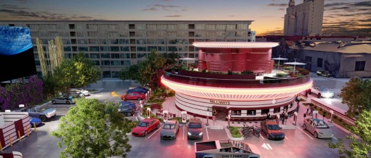 tesla diner render by Ed Howard via Twitter