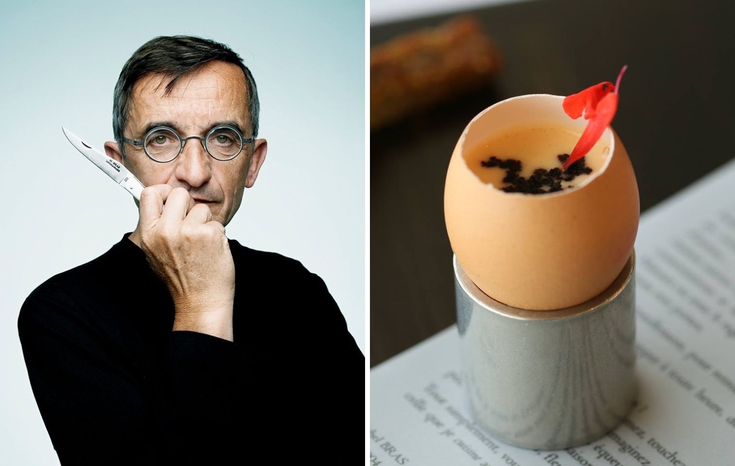 copertina uovo coque michel bras