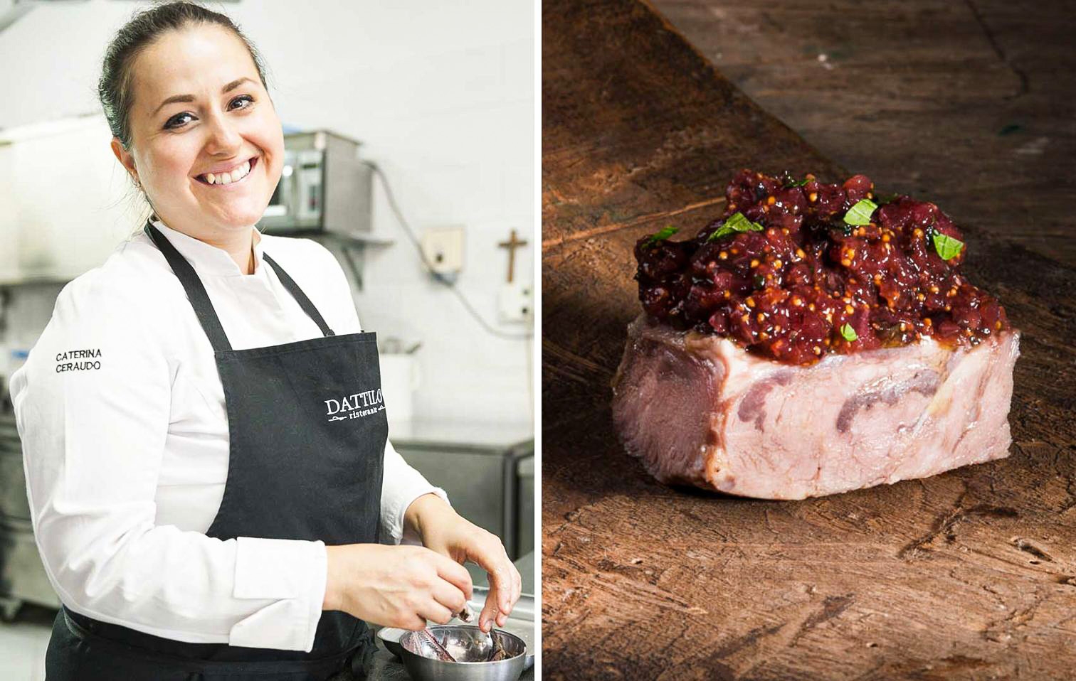 How to use figs in the kitchen? Caterina Ceraudo pairs them with pork: the starred recipe | Chef Rec