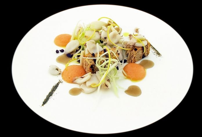 Baby Squids Salad with Celery and Lemon Zest | Marcello Leoni | Chef Recipes | Reporter Gourmet S.r.