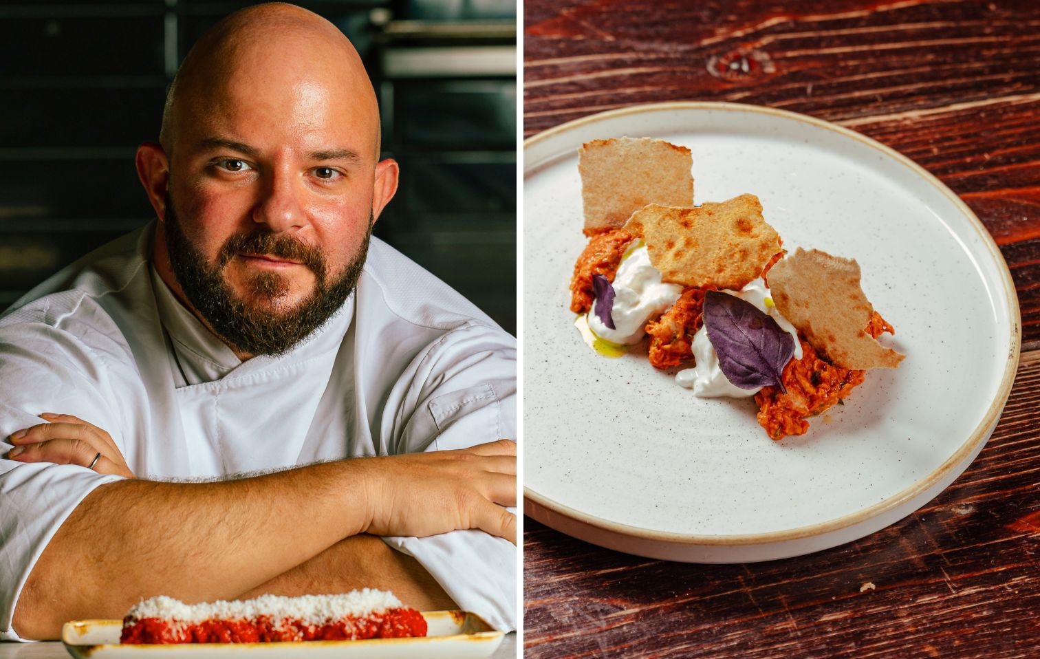 Marchese's pappa al pomodoro: the crunchy version with guttiau bread by Daniele Roppo | Chef Recipes
