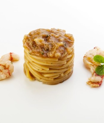 Spaghetti alla genovese con gamberi Cannavacciuolo Stefano Fusaro