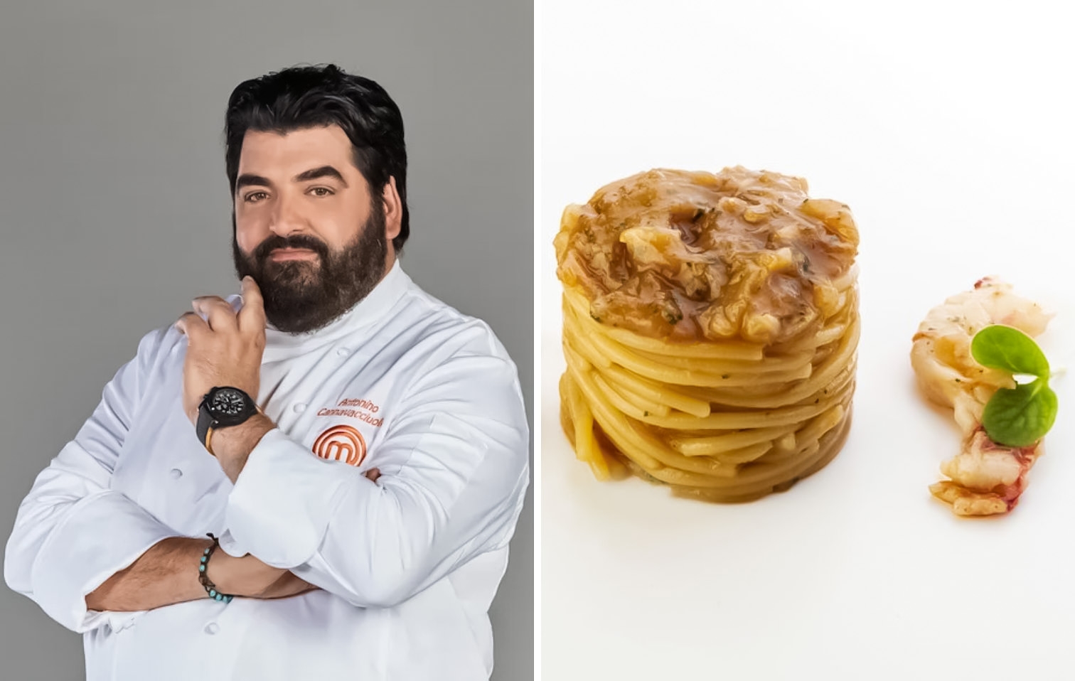 How Antonino Cannavacciuolo revisits the Genovese: the gourmet version with shrimp | Chef Recipes | 