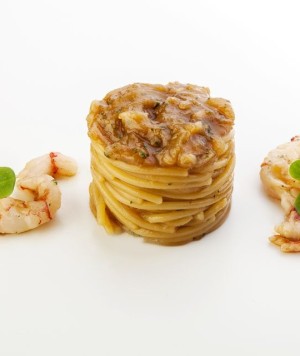 Spaghetti alla genovese con gamberi Cannavacciuolo Stefano Fusaro