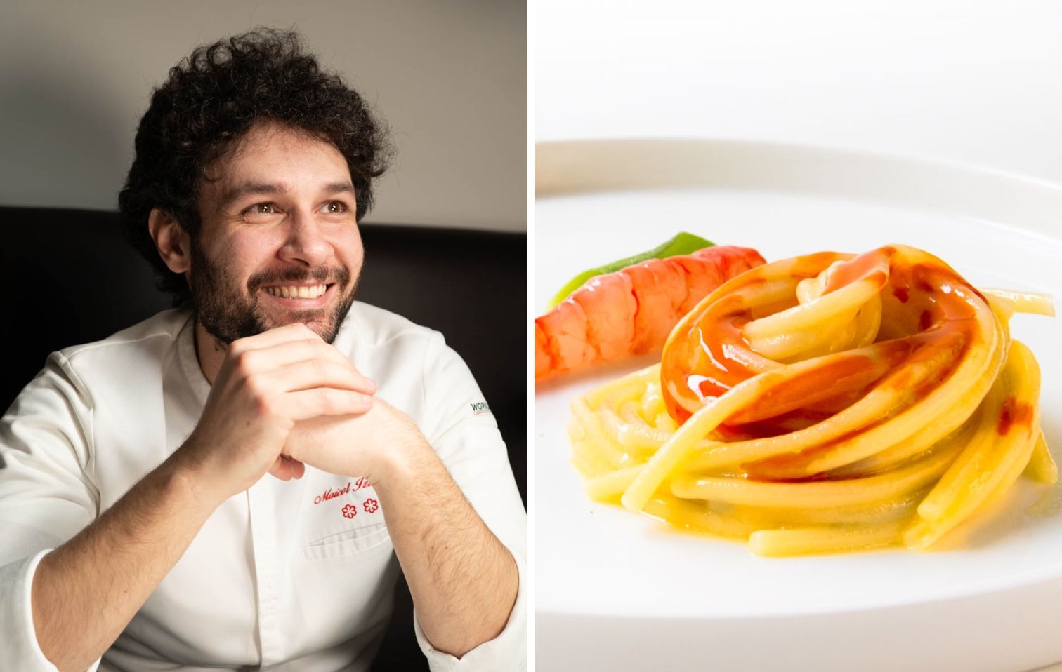 The spaghettone that combines 'nduja and shrimp from Piazzetta Milù | Chef Recipes | Reporter Gourme
