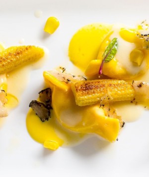 casoncelli di taleggio con crema di mais e tartufo nero Fabrizio Donati Da Vittorio