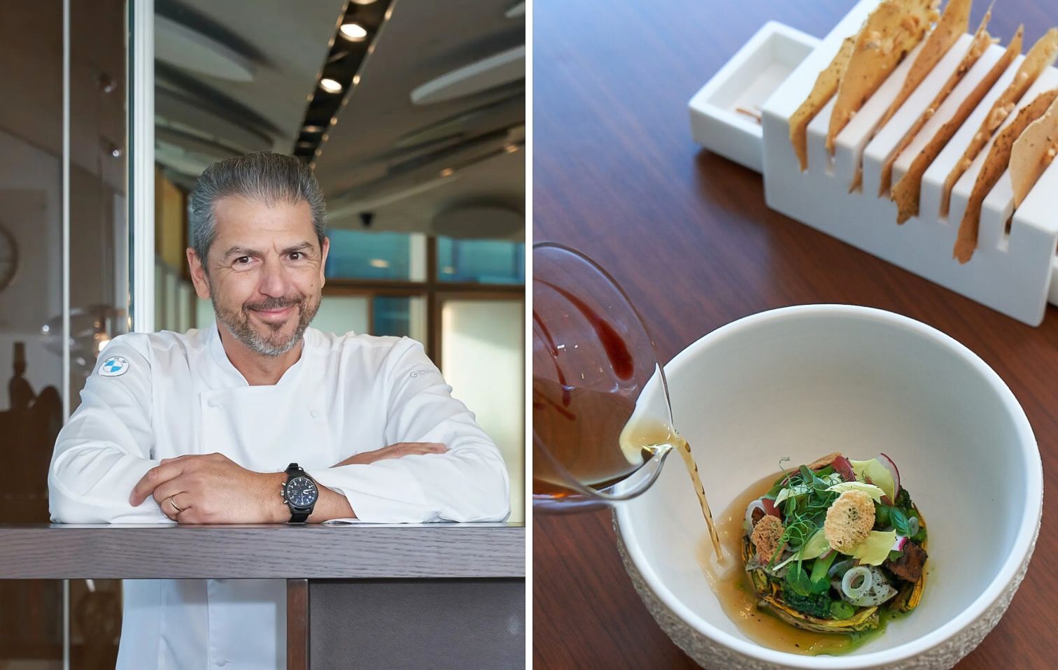 Lo chef Andrea Berton