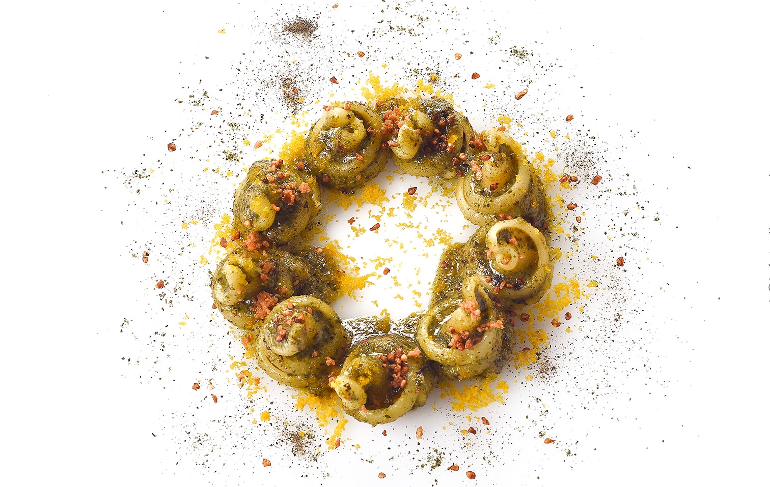 Pasta, seaweed, bottarga, and buckwheat | Pasquale Laera | Chef Recipes | Reporter Gourmet S.r.l.