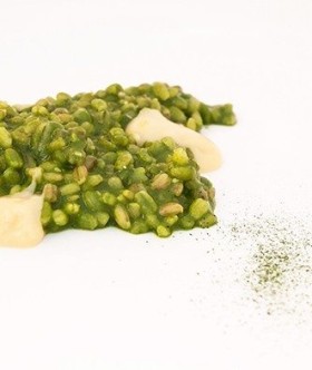 oliver piras e alessandra del favero orzo prezzemolo crema daglio bottarga e aglio fermentato e763