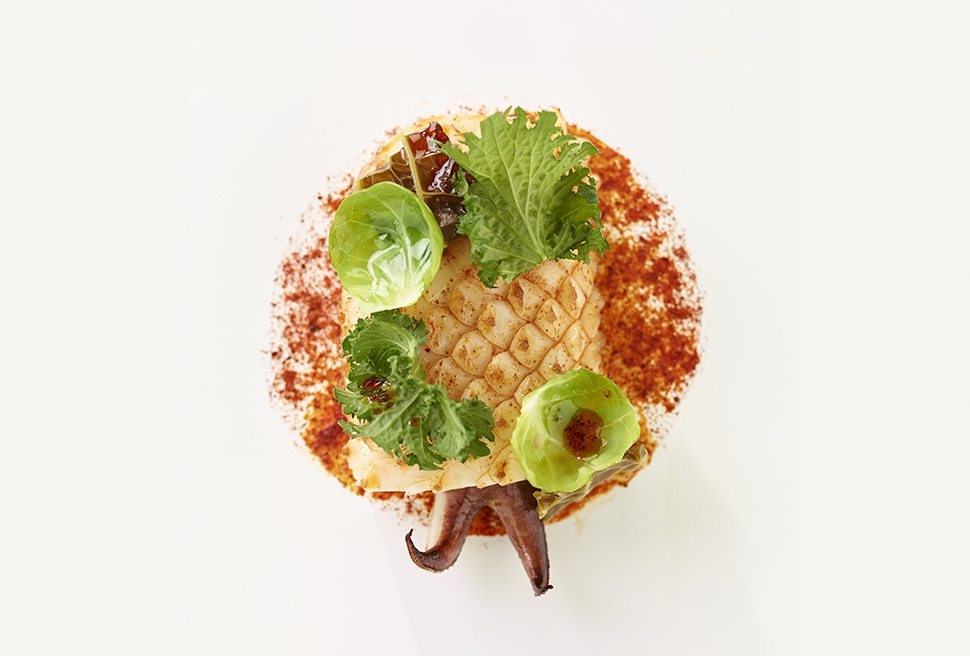 Diavola-Style Cuttlefish with Potatoes, Horseradish, and Pickled Cabbage | Andrea Aprea | Chef Recip