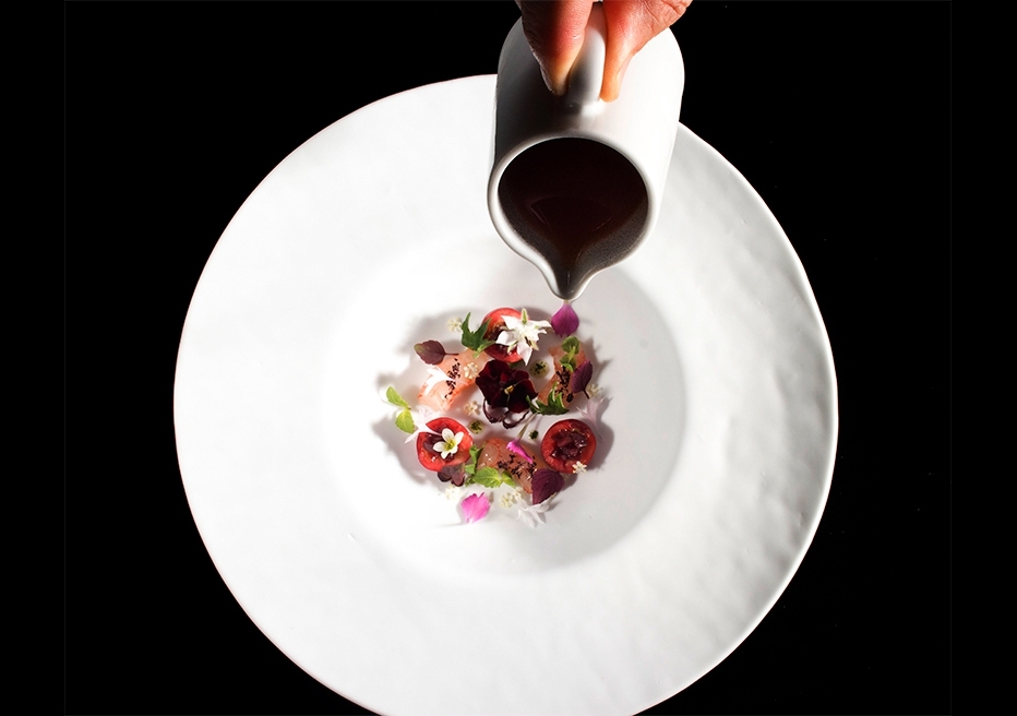 Prawn and cherry | Enrico Crippa | Chef Recipes | Reporter Gourmet S.r.l.