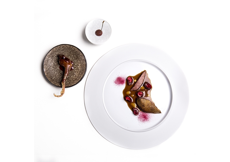 Pigeon and cherries | Luca Abbruzzino | Chef Recipes | Reporter Gourmet S.r.l.