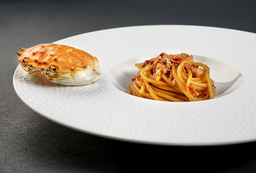 Crab Spaghetti (Spaghetti Shangai) | Chang Liu | Chef Recipes | Reporter Gourmet S.r.l.