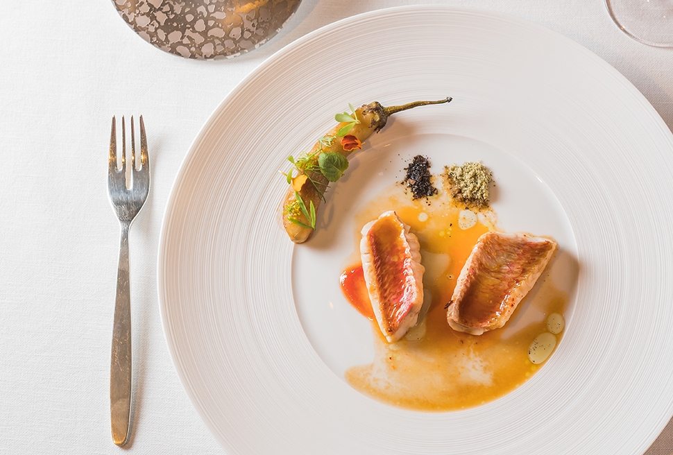 Red Mullet, Eggplant and Fennel | Anthony Genovese | Chef Recipes | Reporter Gourmet S.r.l.