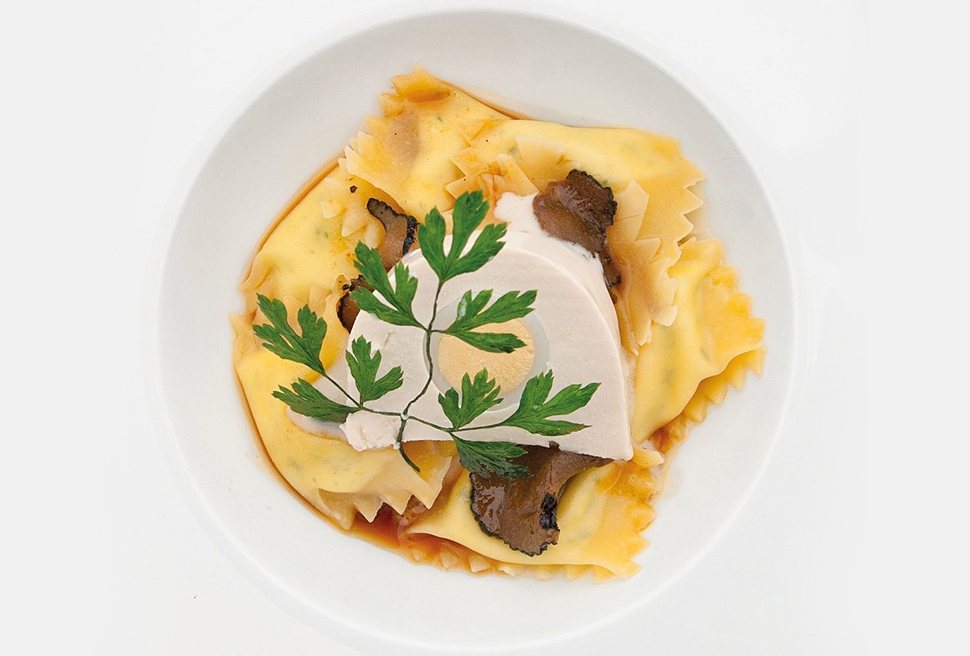 Tortello in falso magro | Pino Cuttaia | Chef Recipes | Reporter Gourmet S.r.l.