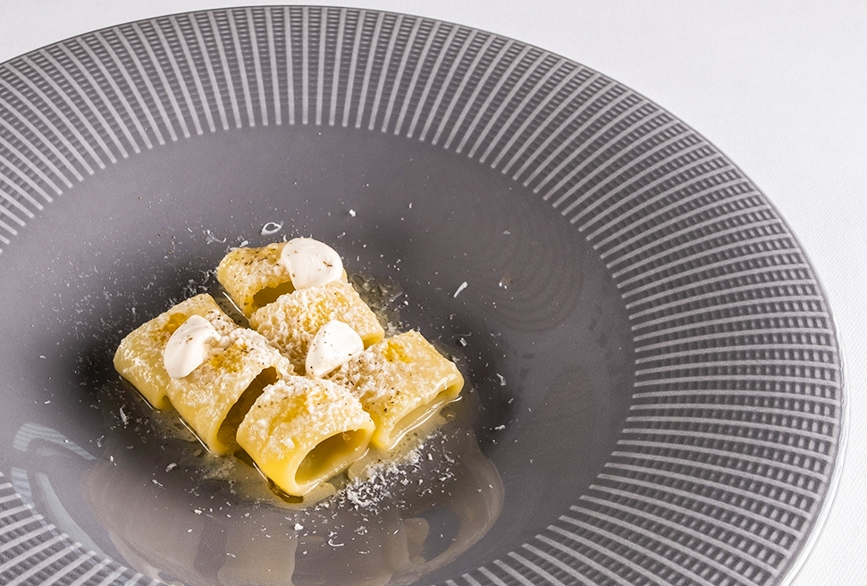 Mauro Uliassi's recipe: Pasta in bianco | Chef Recipes | Reporter Gourmet S.r.l.