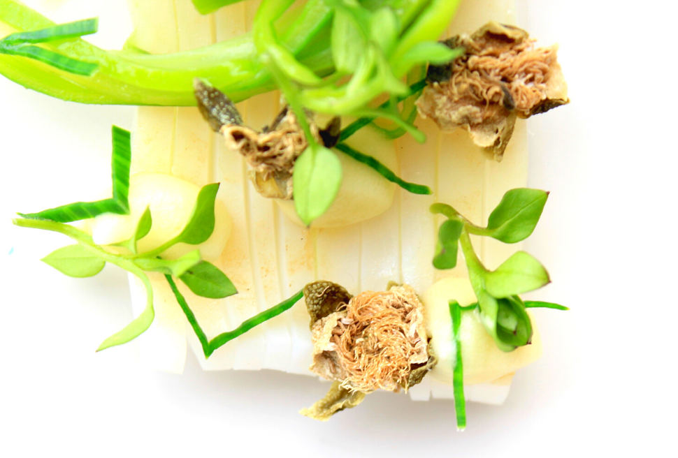 Cuttlefish, capers and leek | Antonia Klugmann | Chef Recipes | Reporter Gourmet S.r.l.