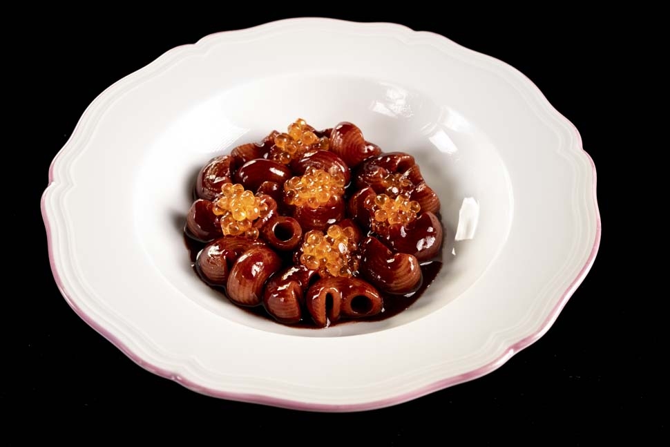 Pasta, beans and trout eggs | Riccardo Camanini | Chef Recipes | Reporter Gourmet S.r.l.