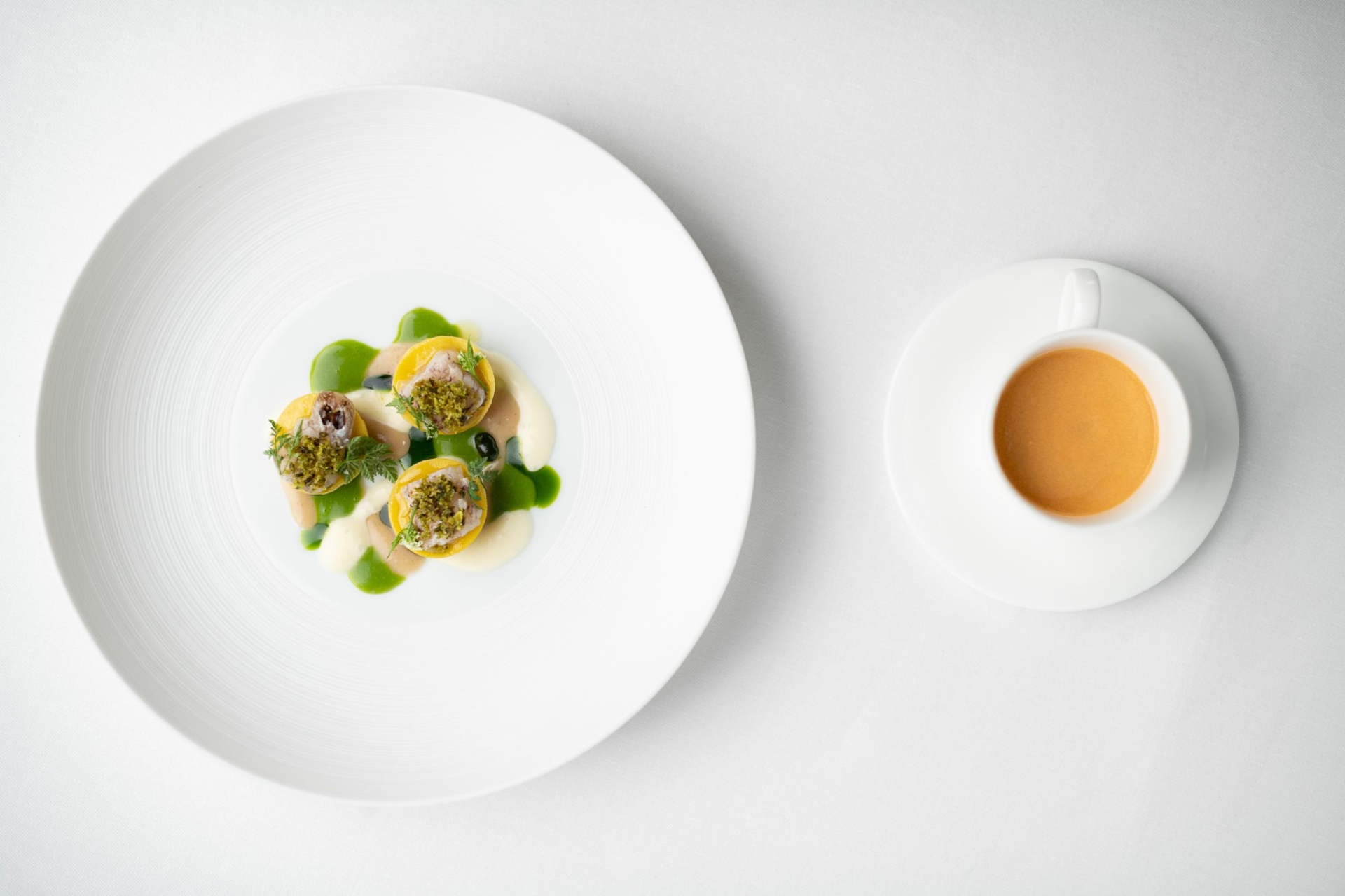 Mantis shrimp bottoni | Alberto Faccani | Chef Recipes | Reporter Gourmet S.r.l.