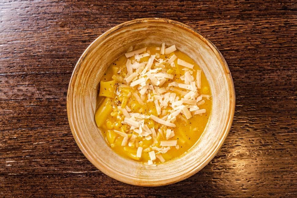 Mountain pasta and potatoes with Parmesan crusts | Andrea Pasqualucci | Chef Recipes | Reporter Gour