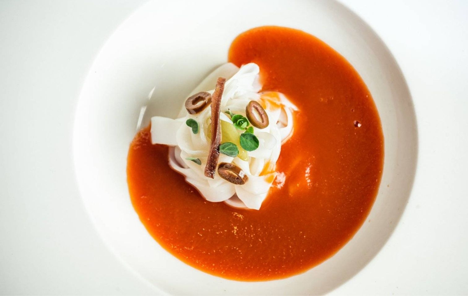 Cuttlefish Puttanesca Tagliatelle: Andrea Pasqualucci's "Pasta-Free First Dish" | Chef Recipes | Rep