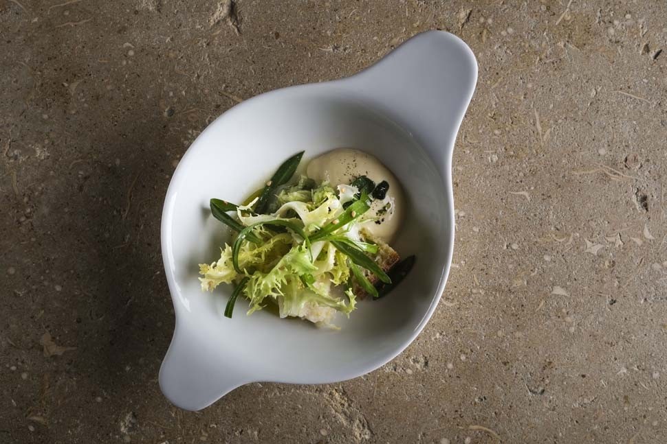 Menu Alajmo piatti storici Asparagi crudi e uova 2
