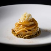 Giacomo Sacchetto Spaghetti turanici la sugo di gallinella asparagine selvatiche e liquirizia 3 AndreaSacchetto