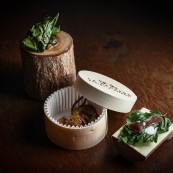 21 Zuterni tagliolino di canapa freddo con emulsione di ostriche bottaga di trota e caviale di yuzu