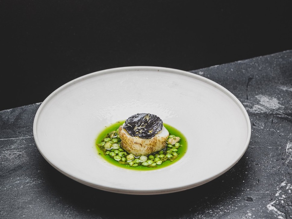 10 Bjorn Frantzen monkfish dish with razor clam and spring ragu smoked butter preserved black truffle