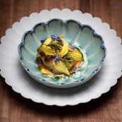 12 bjorn frantzen Scallop XO finger lime chrysanthemums pine shoots