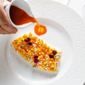 22 Poached Skate Green Papaya Squash Aromatic Medley Thai Shellfish Broth