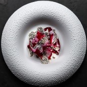 7 Mauro Colagreco Salt crusted beetroot caviar cream