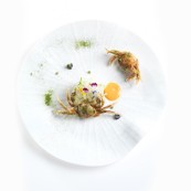 1 Cerea Moeche in tempura con crema di bisque copia