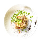 10 Enrico Roberto Cerea Spaghetti ajo ojo calamaretti seppie e piselli copia