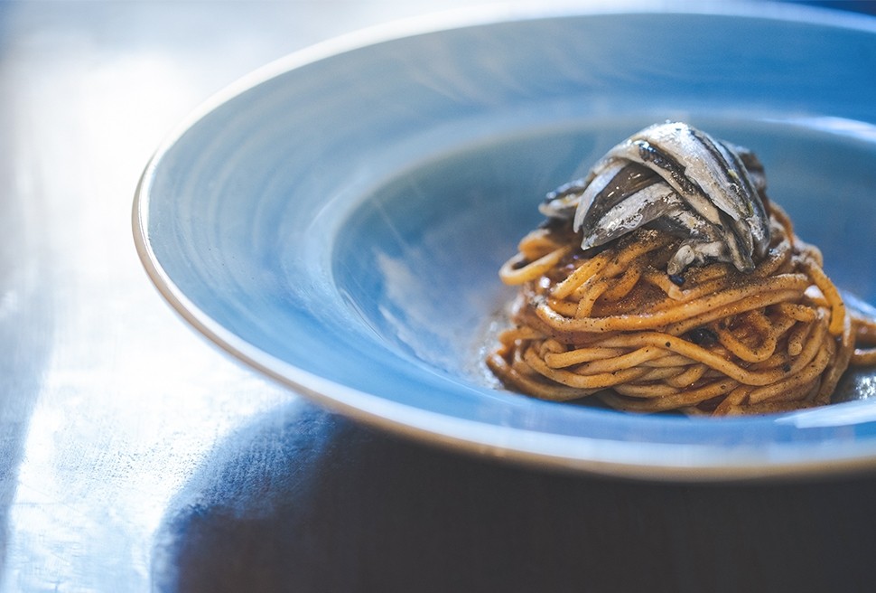 6 Basileo spaghetto con alici marinate Ohibo Ristorante