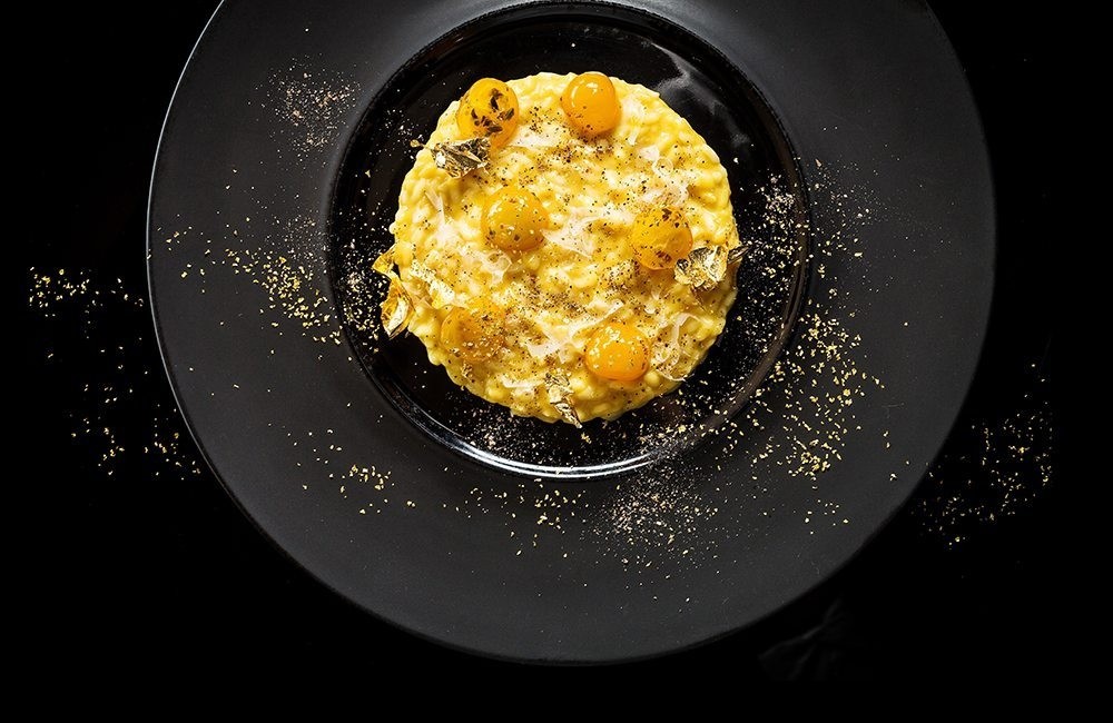 9 Francesco Apreda Risotto al Pomo dOro provolone e cardomomo nero Ristorante Imago dellHotel Hassler