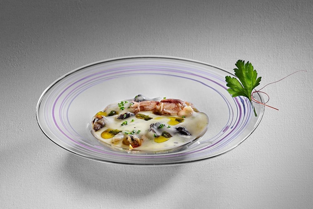 24 Massimiliano Alajmo foto Sergio Coimbra Capuccino di Laguna ristorante Quadri