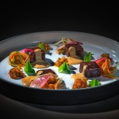 6 Nicola Portinari foto Gabrio Tomelleri Solido e liquido di vitello verdure agre emulsione di cappero pomodoro